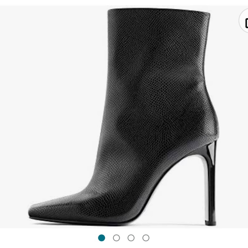 Zara Faux Croc Animal Print Booties 41